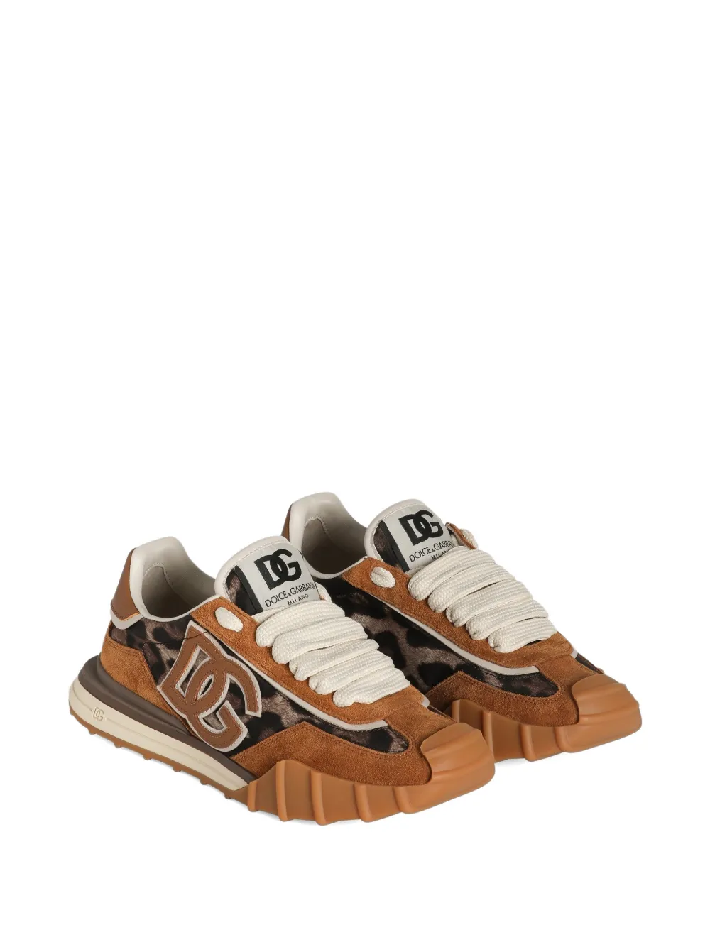Dolce & Gabbana Sneakers met logo - Bruin
