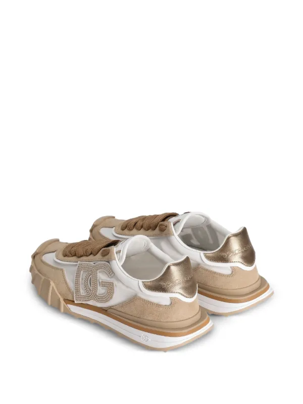 Dolce & Gabbana DG Rhinestone Logo Sneakers | White | FARFETCH