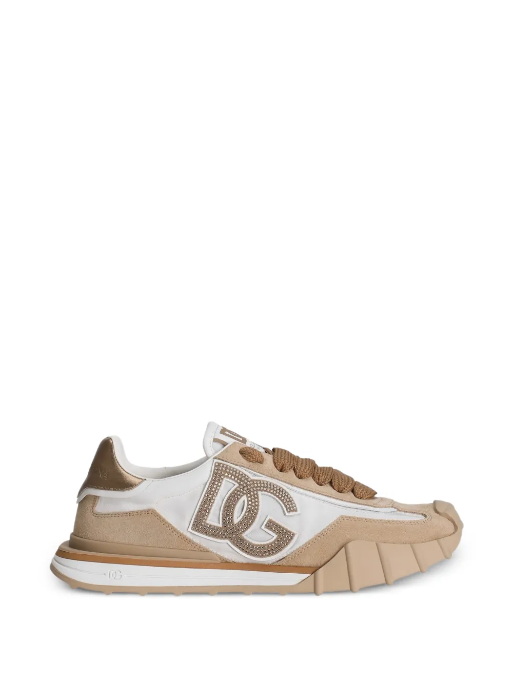 Dolce & Gabbana DG sneakers met logo van stras Bruin