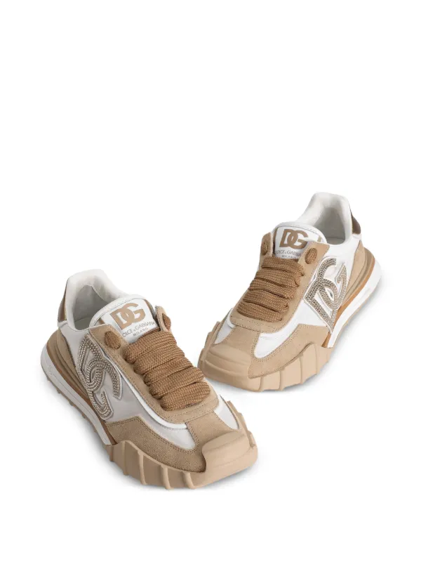 Dolce & Gabbana DG Rhinestone Logo Sneakers | White | FARFETCH