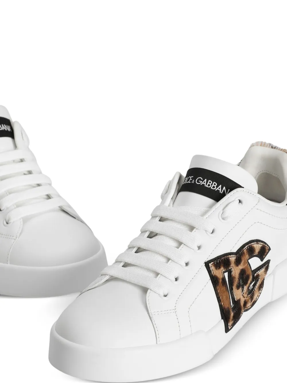 Dolce & Gabbana Sneakers met luipaardprint Wit