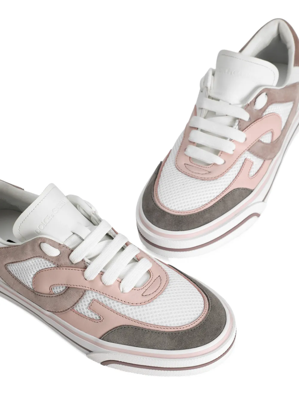 Dolce & Gabbana DG sneakers van mesh en leer Wit