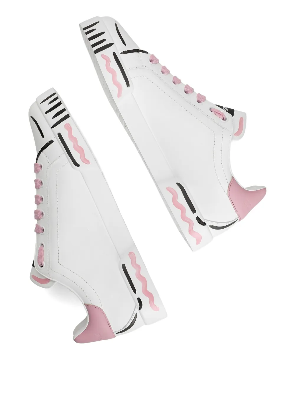 Dolce & Gabbana Portofino Light Strobel Nappa Calfskin Sneakers In Multi