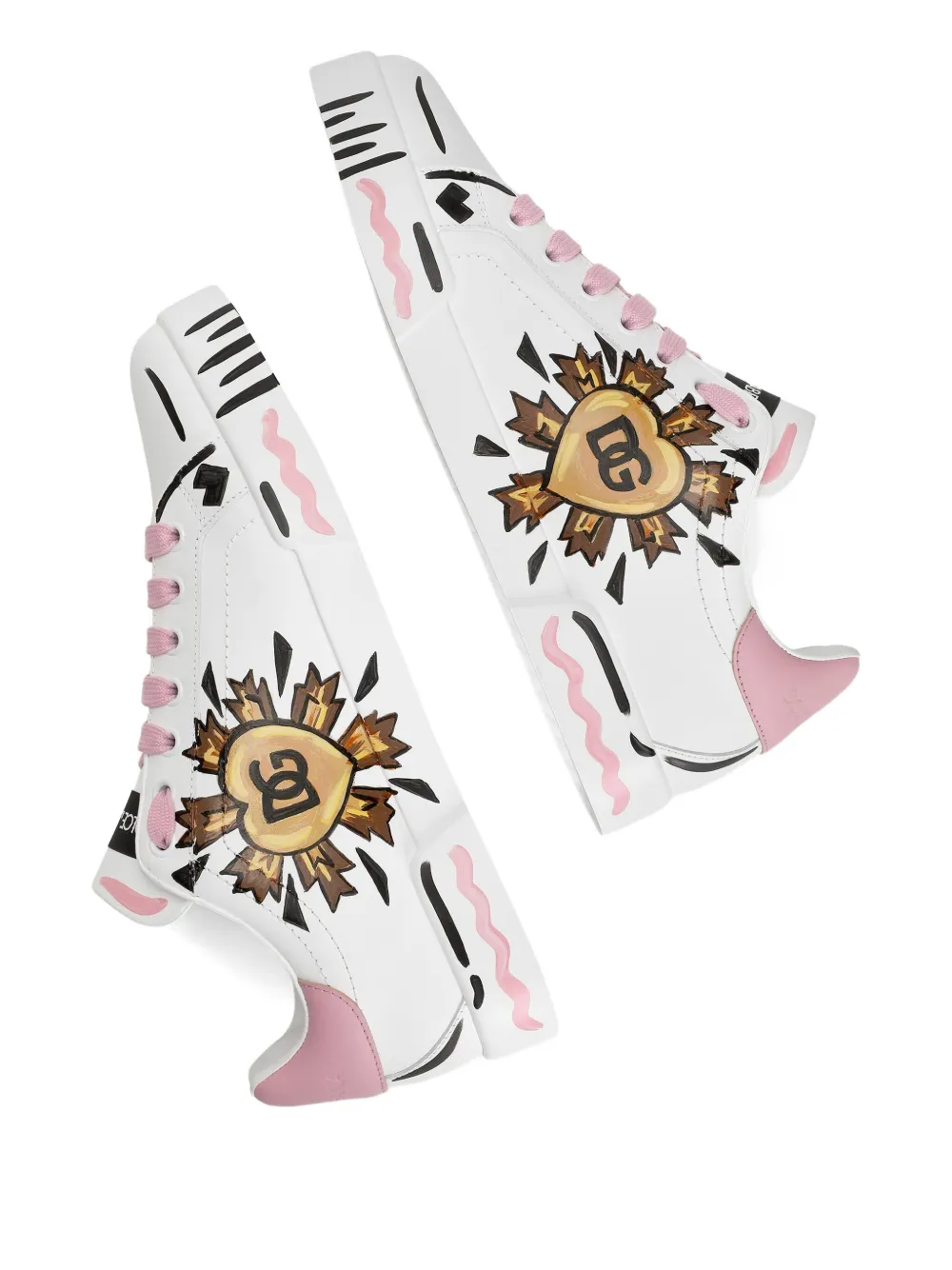 Dolce & Gabbana Portofino Light Strobel Nappa Calfskin Sneakers In Multi