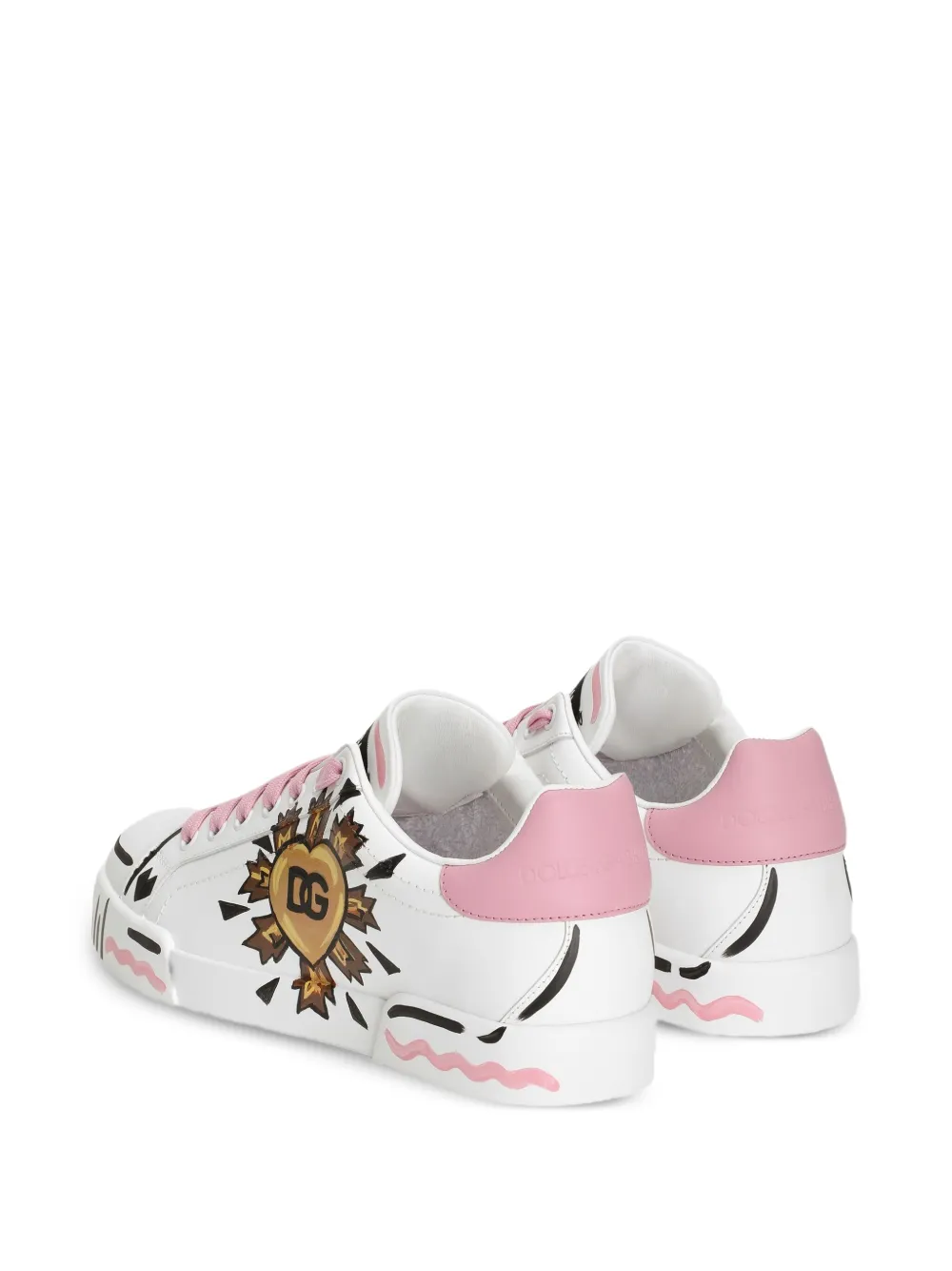 Dolce & Gabbana Portofino Light Strobel Nappa Calfskin Sneakers In Multi
