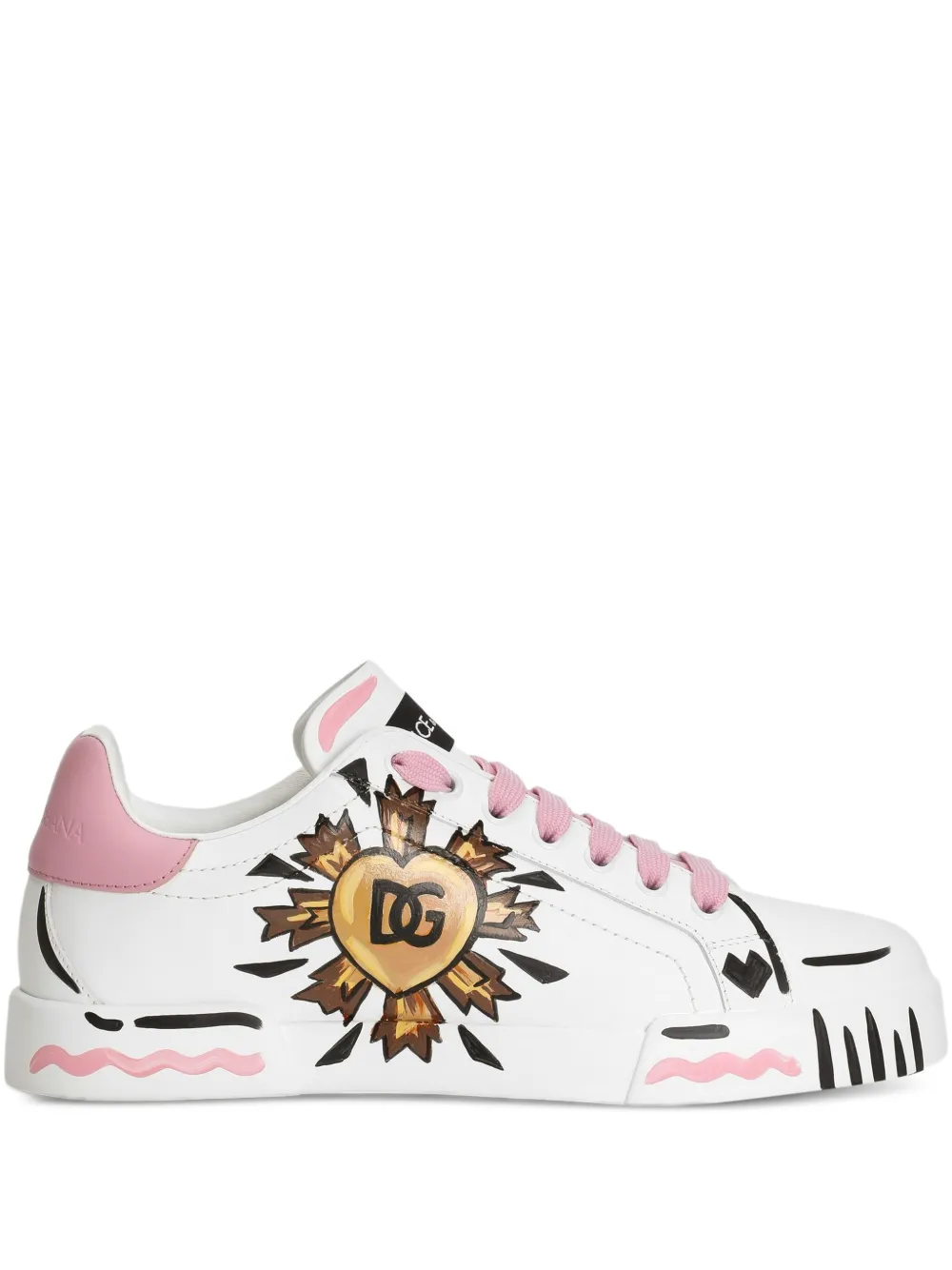 Dolce & Gabbana Portofino Light Strobel Nappa Calfskin Sneakers In Multi