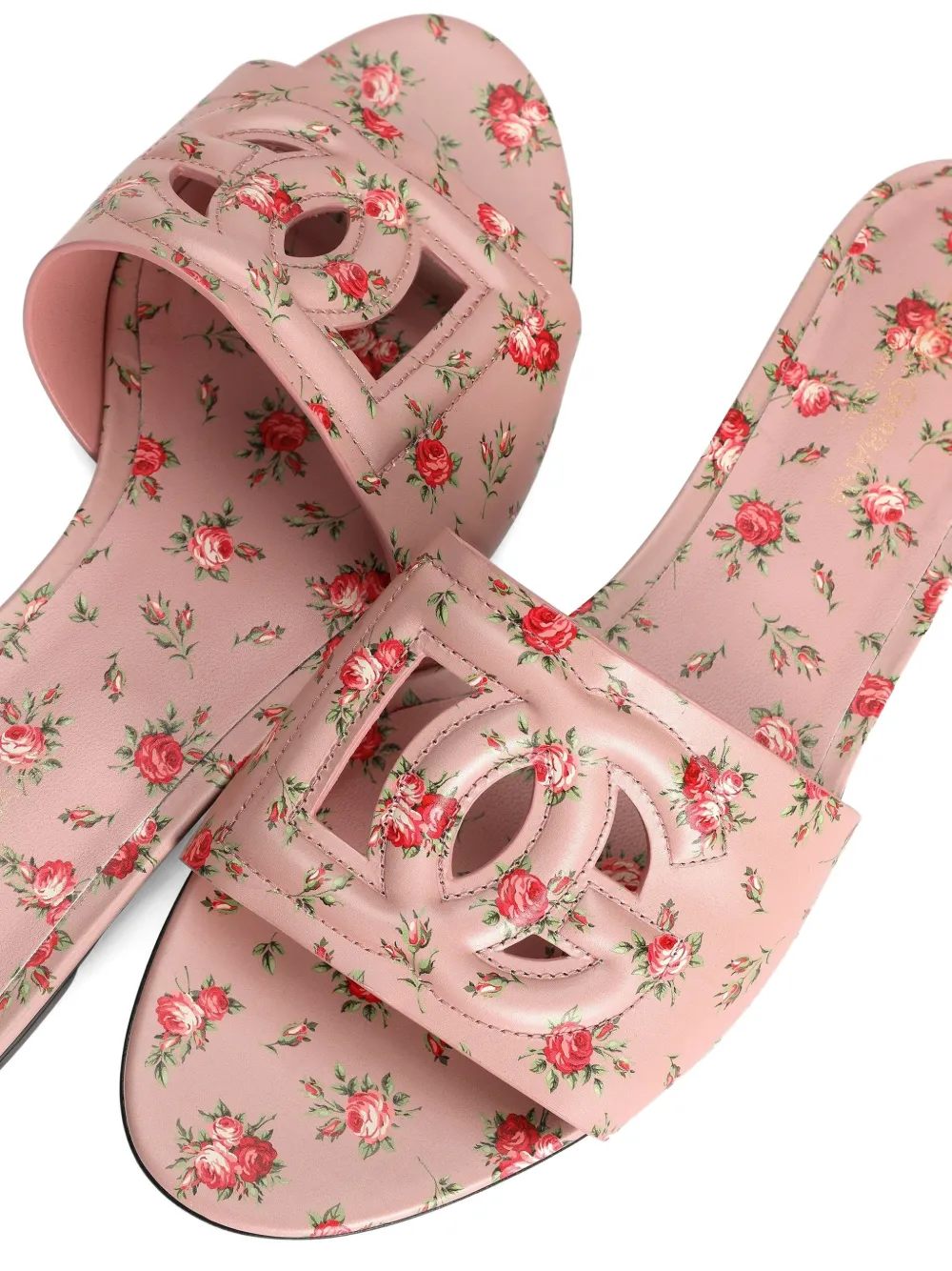 Dolce & Gabbana Sandalen met bloemendetail Roze