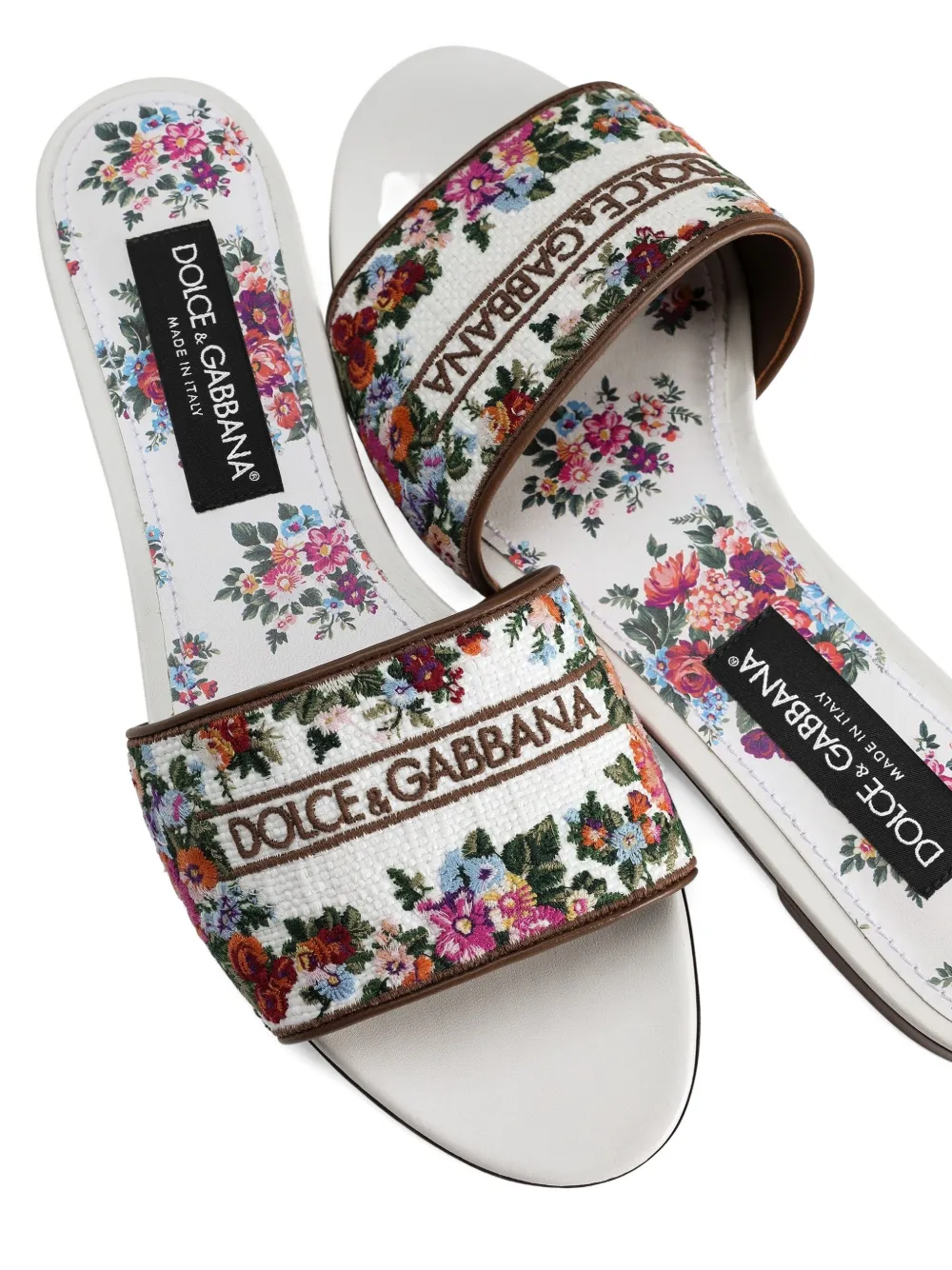 Dolce & Gabbana Sandalen met bloemendetail Wit