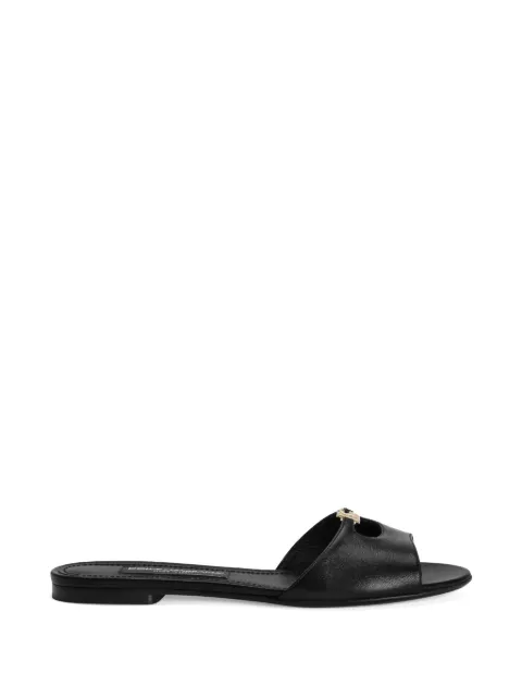 Dolce & Gabbana silk nappa leather flat slippers