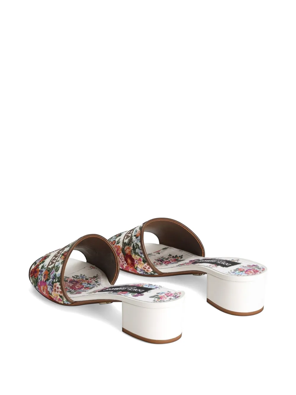 Dolce & Gabbana nappa leather mules with embroidery