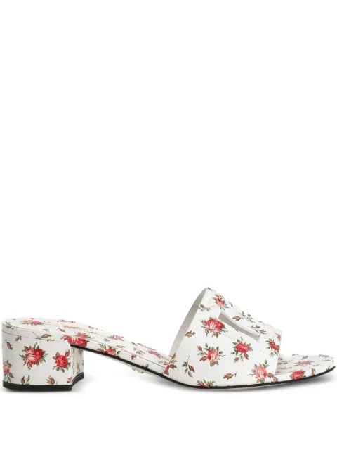 Dolce & Gabbana sandalias con detalle floral y aberturas