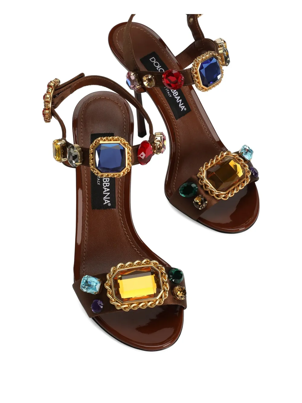 Dolce & Gabbana 105 mm Keira 2.0 sandalen Bruin