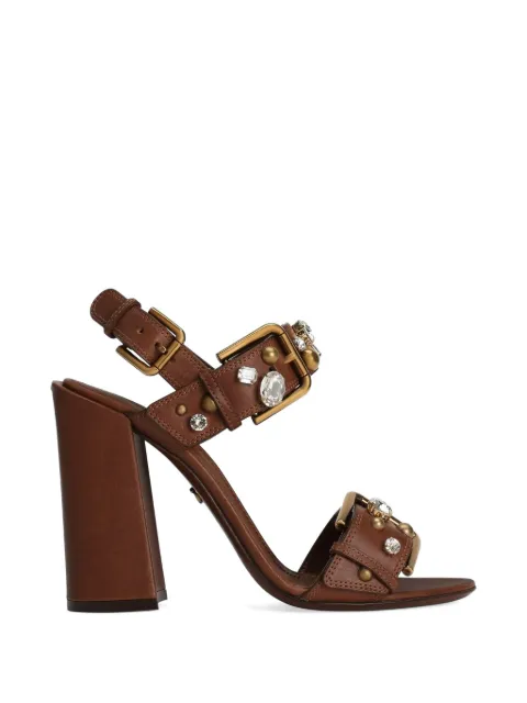 Dolce & Gabbana cowhide Keira sandals with embellishments