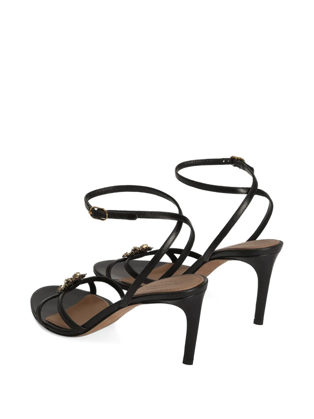 Dolce & Gabbana Sandalen met hart-patroon en bandjes Zwart