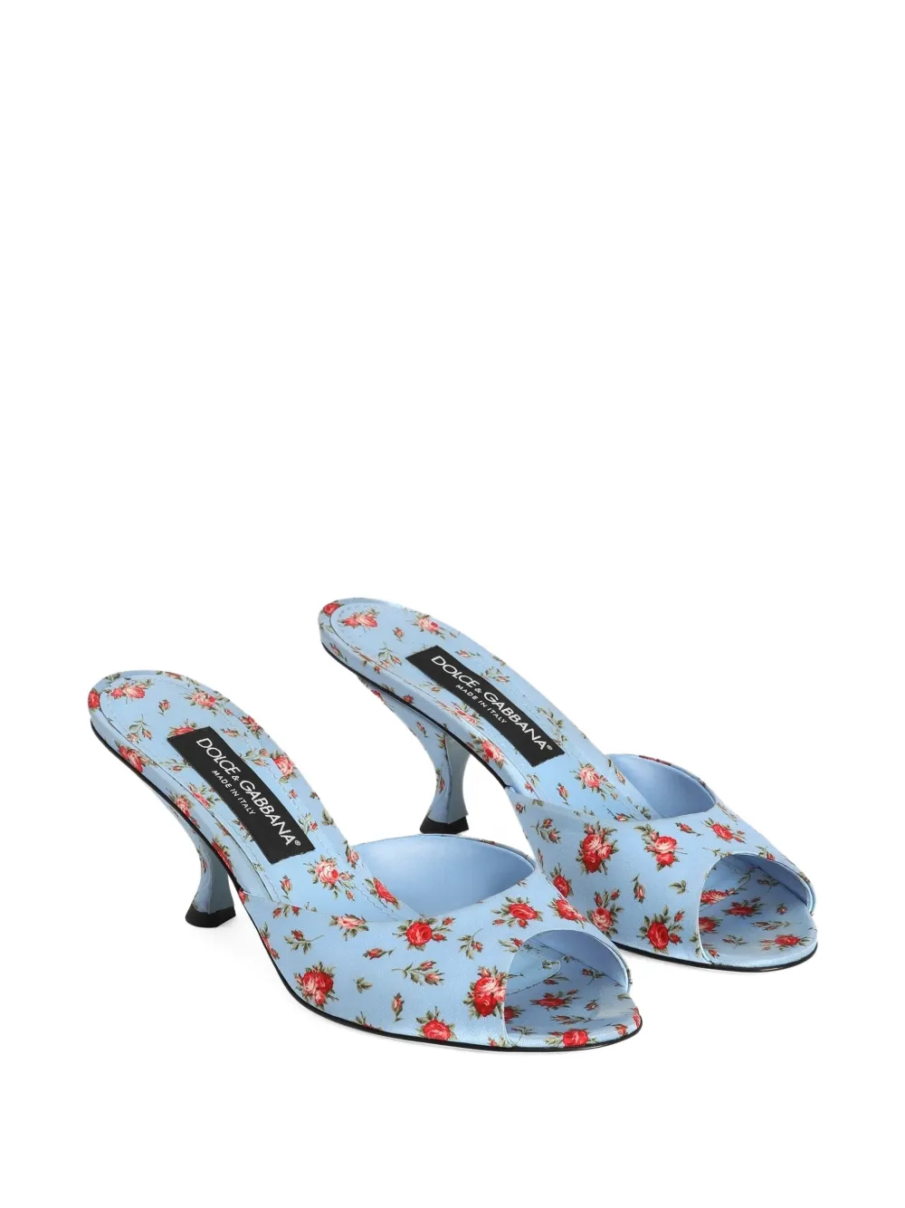 Dolce & Gabbana Keira satijnen sandalen Blauw