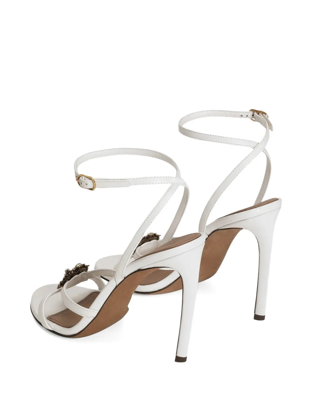 Dolce & Gabbana Sandalen verfraaid met hart en hak Wit