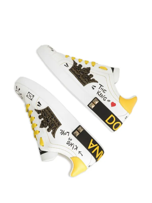 ジ*)様 Dolce & Gabbana スタッズスニーカー Dolce & Gabbana スタッズ スニーカー | ホワイト | FARFETCH JP