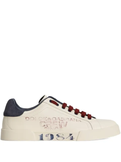 Dolce & Gabbana tenis con agujetas y logo estampado