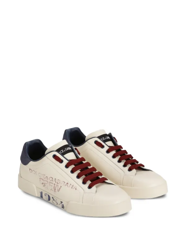 Dolce & Gabbana printed-logo lace-up Sneakers | Neutrals | FARFETCH
