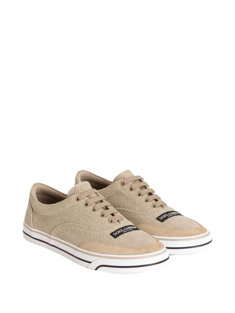 Dolce & Gabbana DG Sailing linnen sneakers Beige