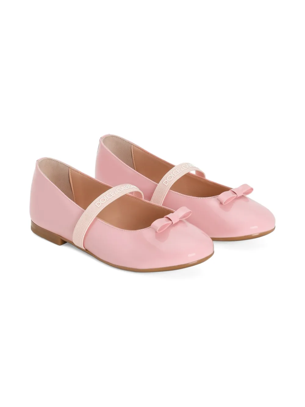 Dolce & Gabbana Kids Ballerine con fiocco - Rosa