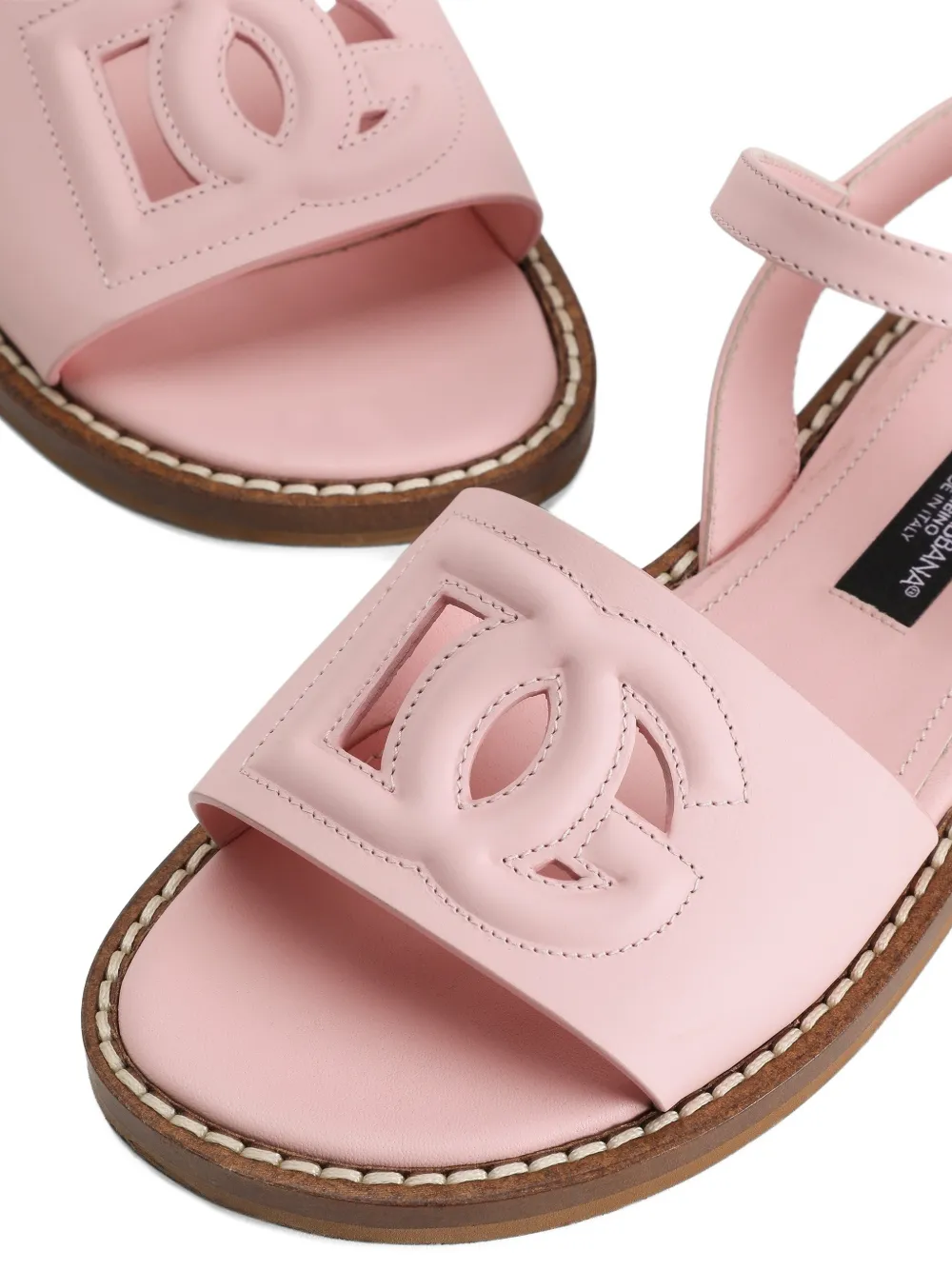 Dolce & Gabbana Kids Sandalen met uitgesneden logo Roze