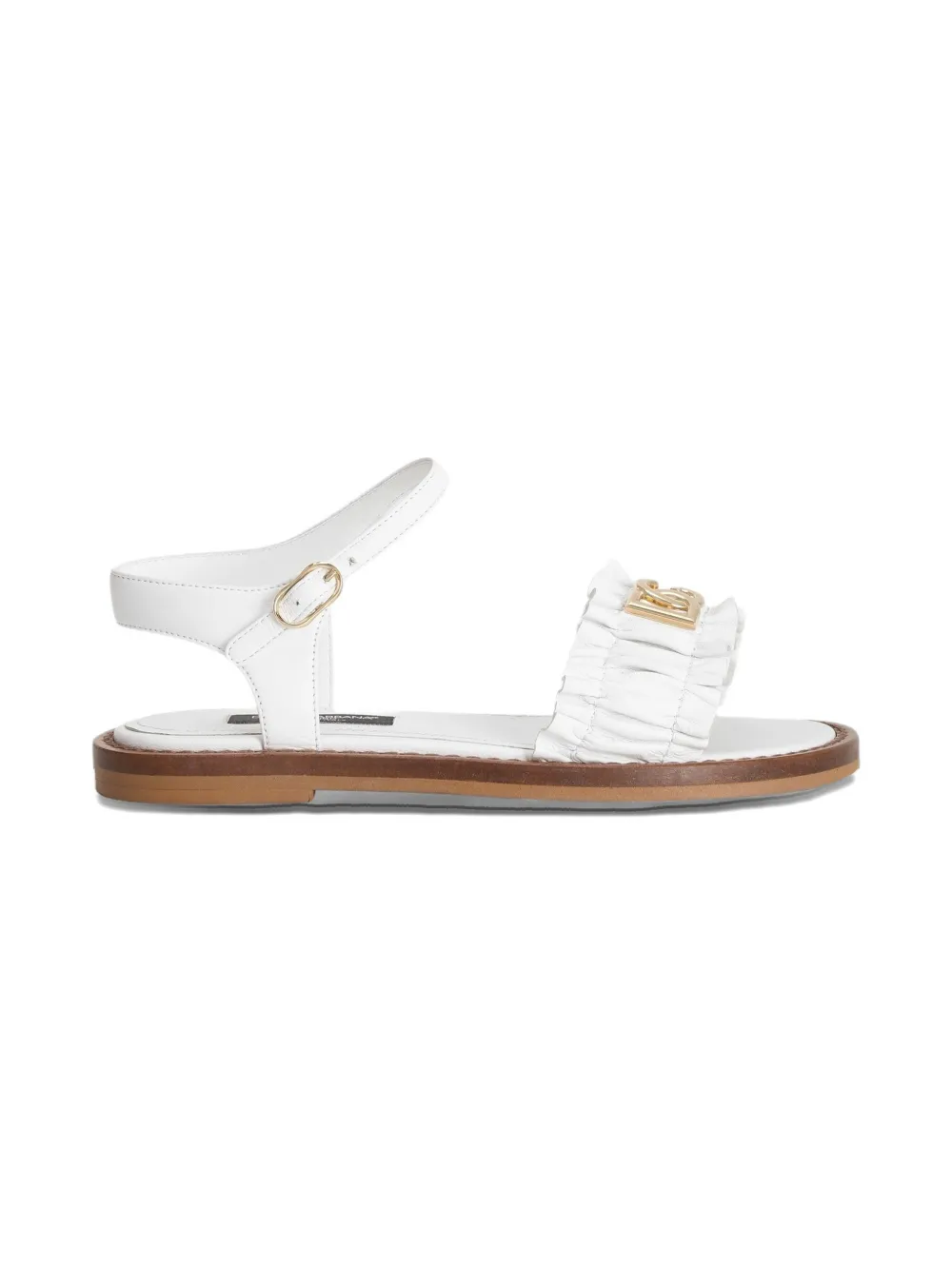 Dolce & Gabbana Kids Sandalen met logoplakkaat Wit