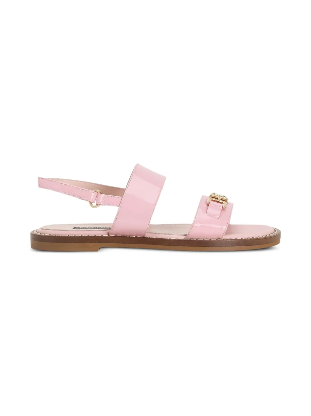 Dolce & Gabbana Kids Sandalen met logoplakkaat Roze