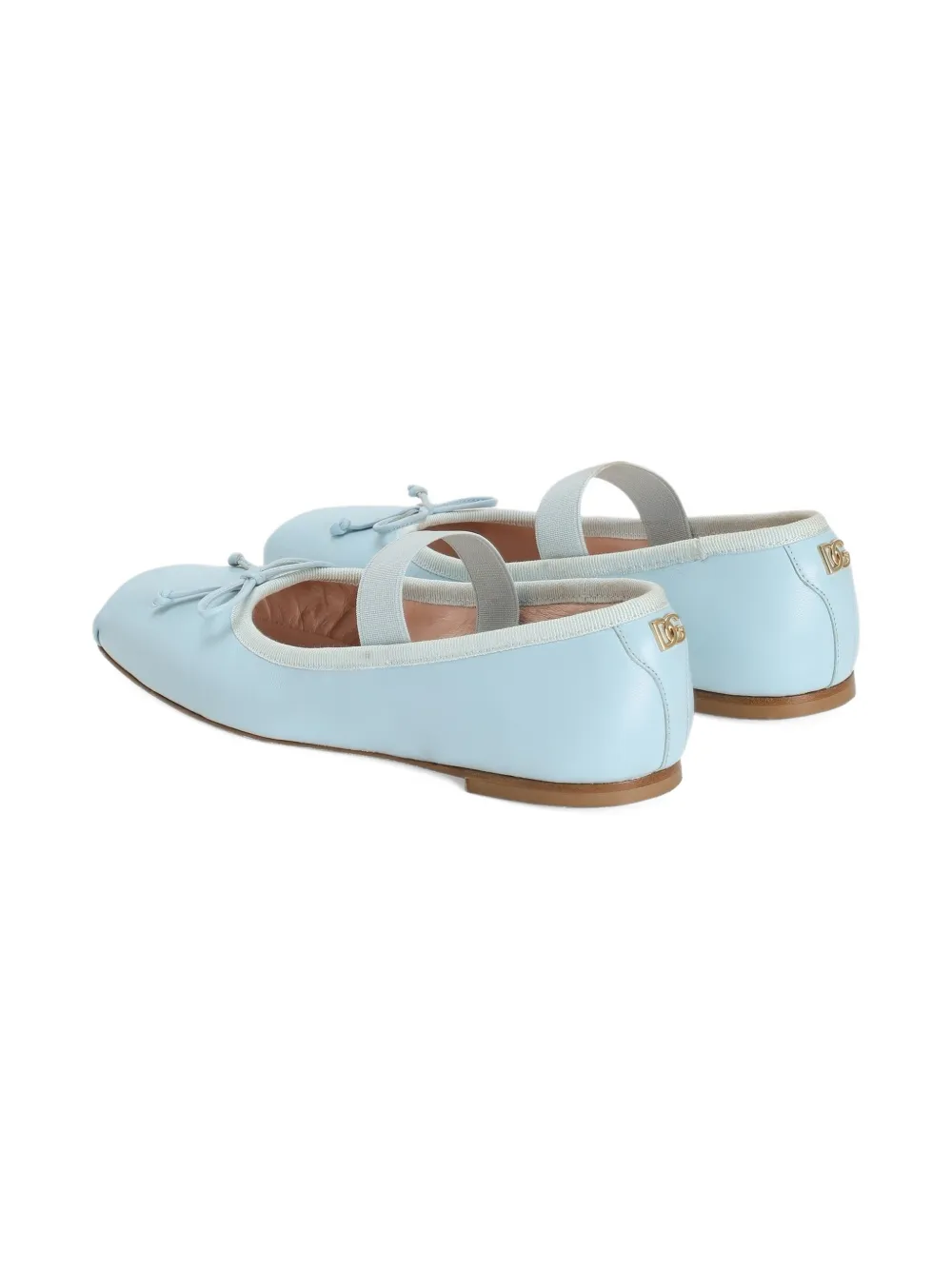 Dolce & Gabbana Kids Ballerina's met strikdetail Blauw