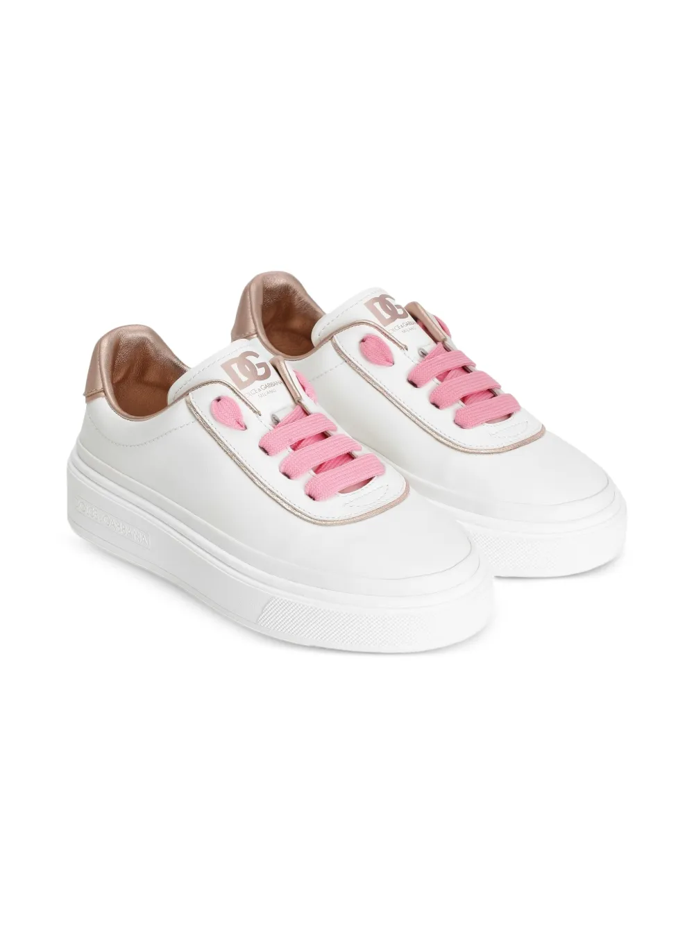 Dolce & Gabbana Kids logo-print sneakers - Bianco