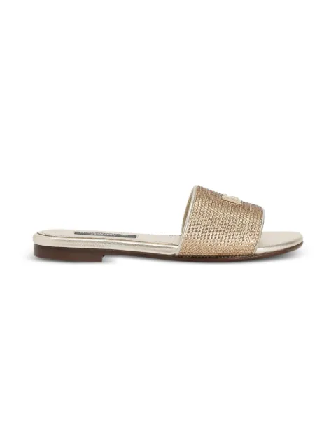 Dolce & Gabbana Kids sandalias con placa del logo