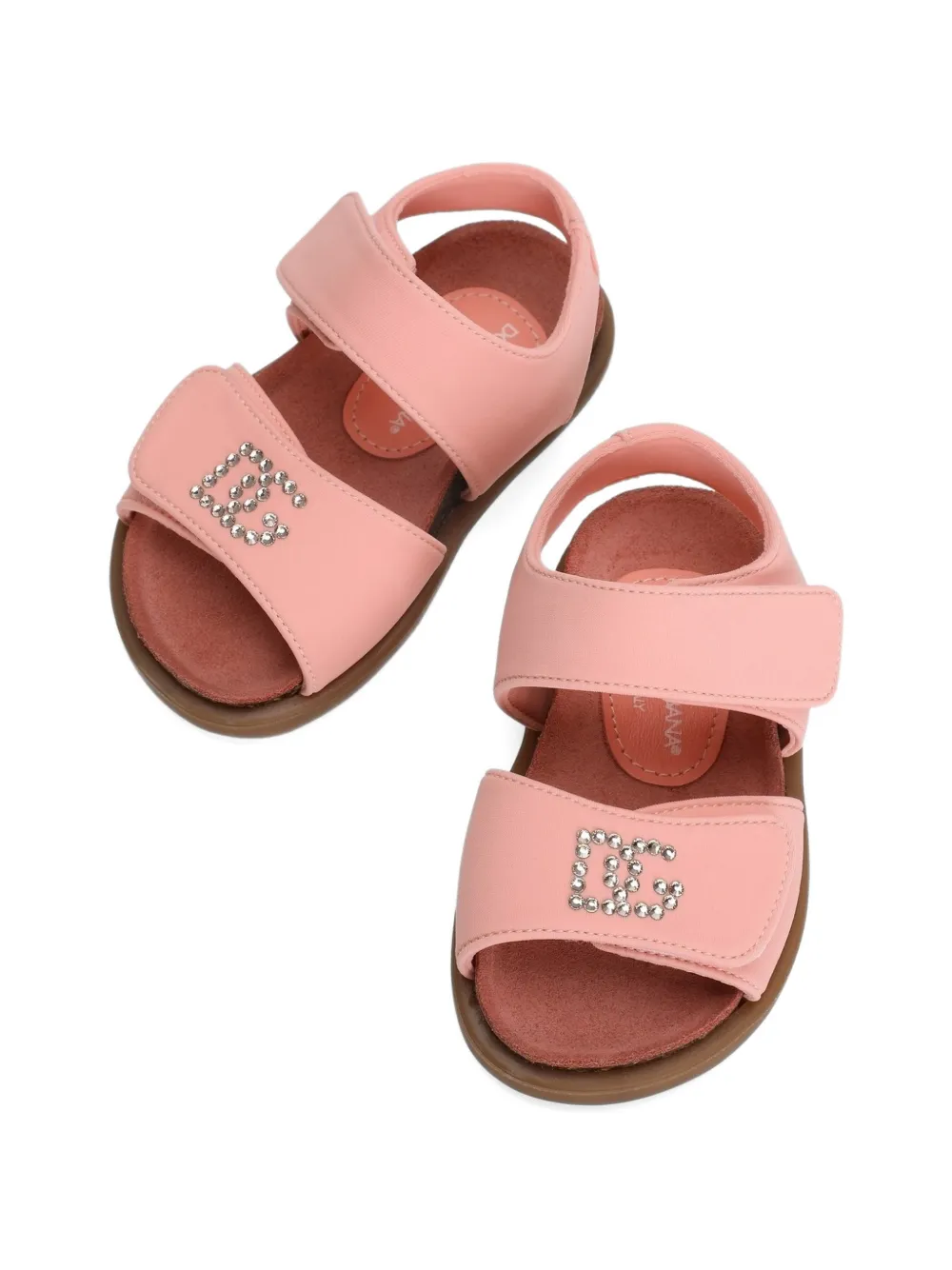 Dolce & Gabbana Kids Sandalen met stras Roze