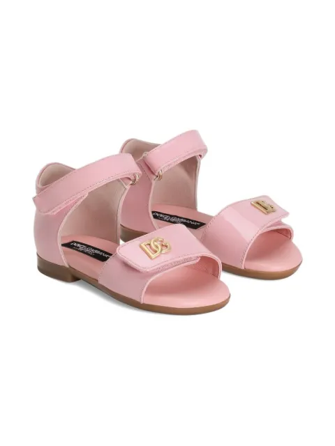 Dolce & Gabbana Kids logo-plaque sandals