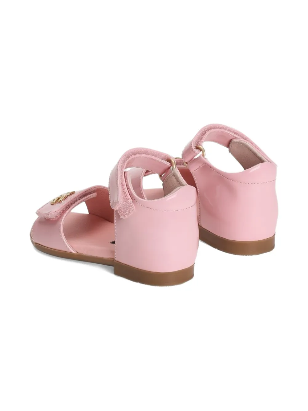 Dolce & Gabbana Kids Sandalen met logoplakkaat Roze