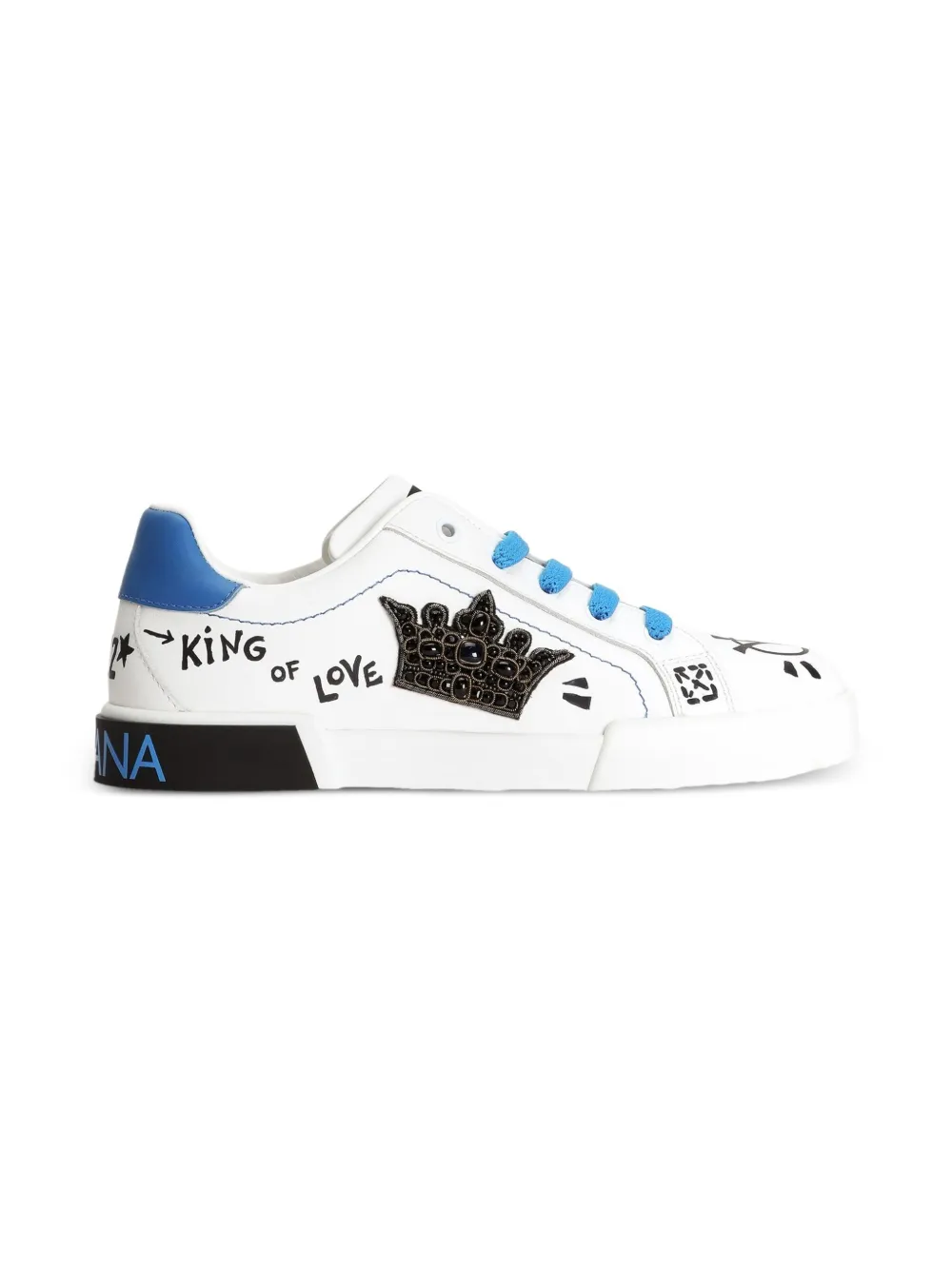 Dolce & Gabbana Kids Sneakers met kroonpatroon Wit