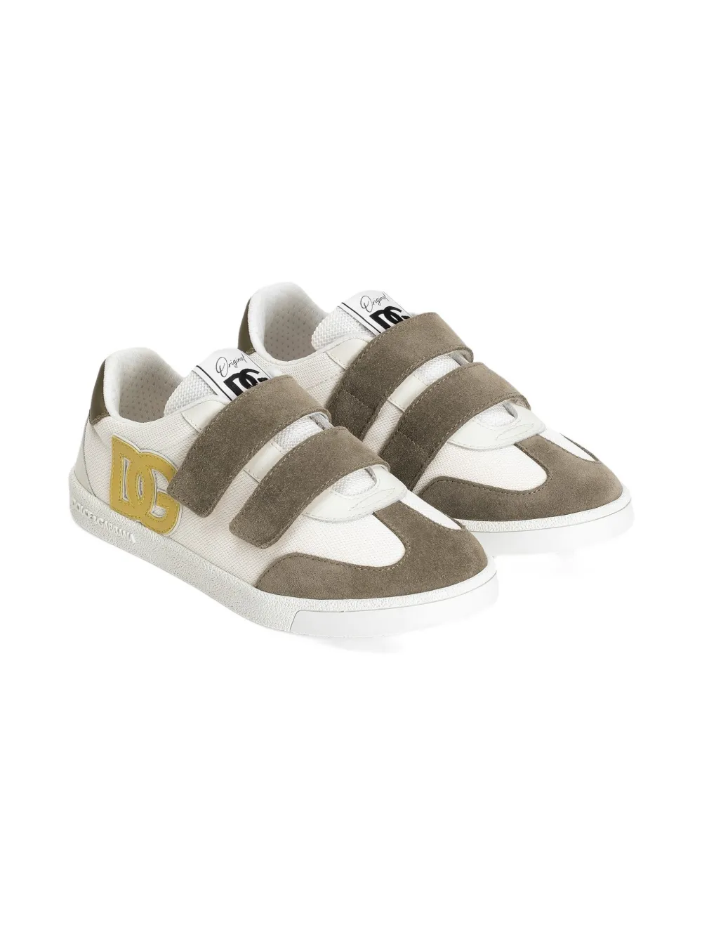 Dolce & Gabbana Kids logo-patch sneakers - Bianco