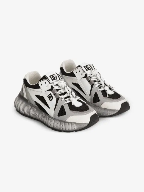 Dolce & Gabbana Kids tenis con agujetas y detalles del logo