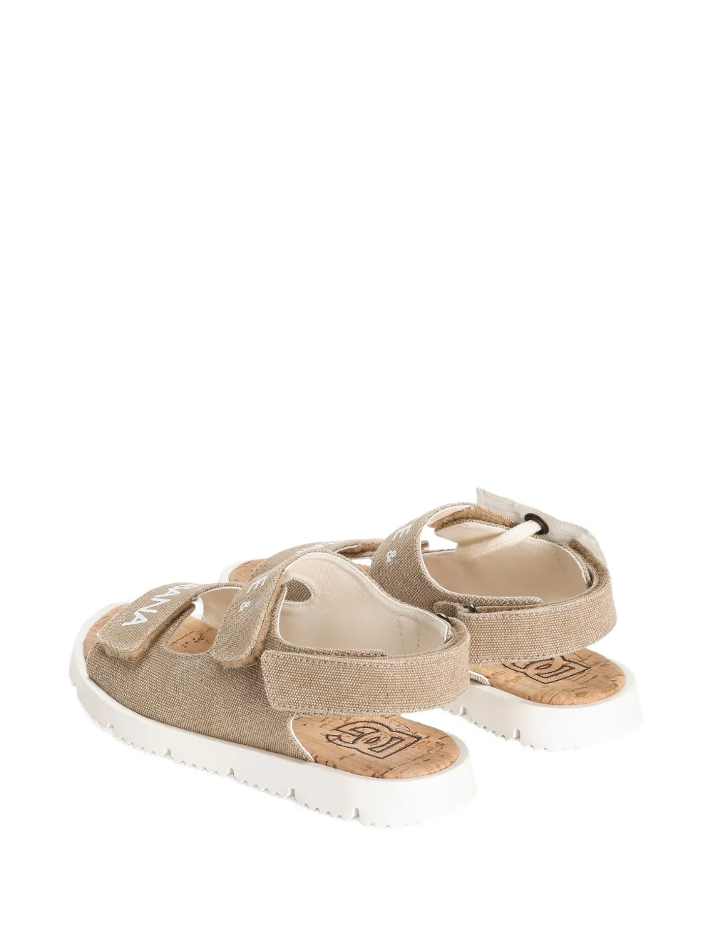 Dolce & Gabbana Kids Canvas sandalen Beige