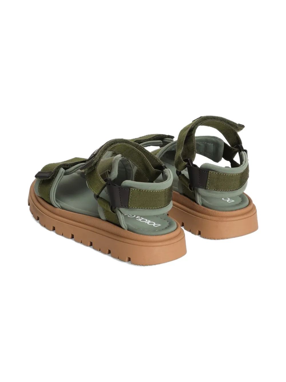 Dolce & Gabbana Kids Sandalen met logopatch Groen