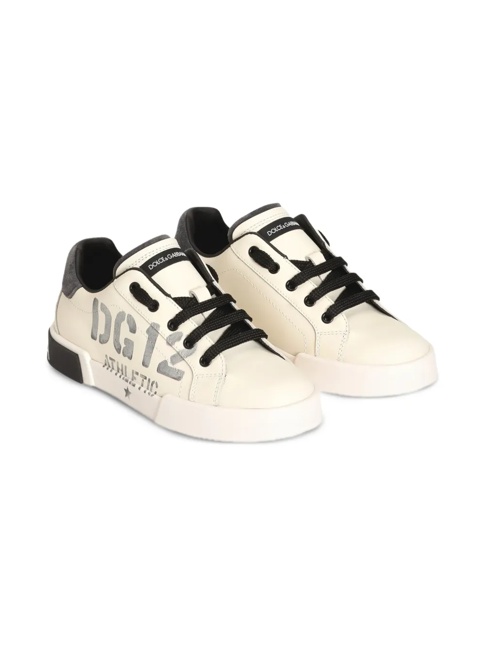 Dolce & Gabbana Kids Sneakers met logoprint Beige