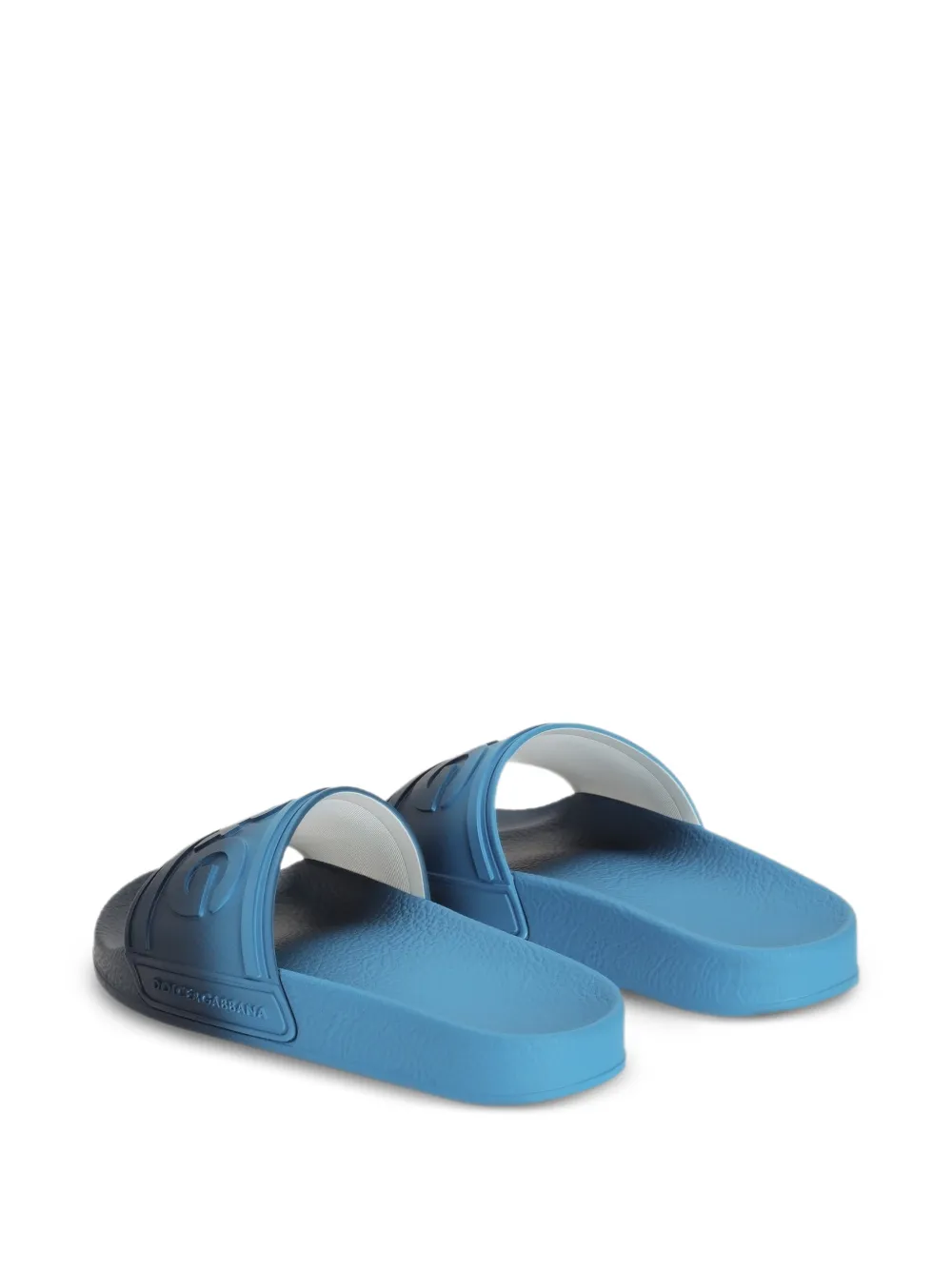 Dolce & Gabbana Kids Slippers met logo-reliëf Blauw