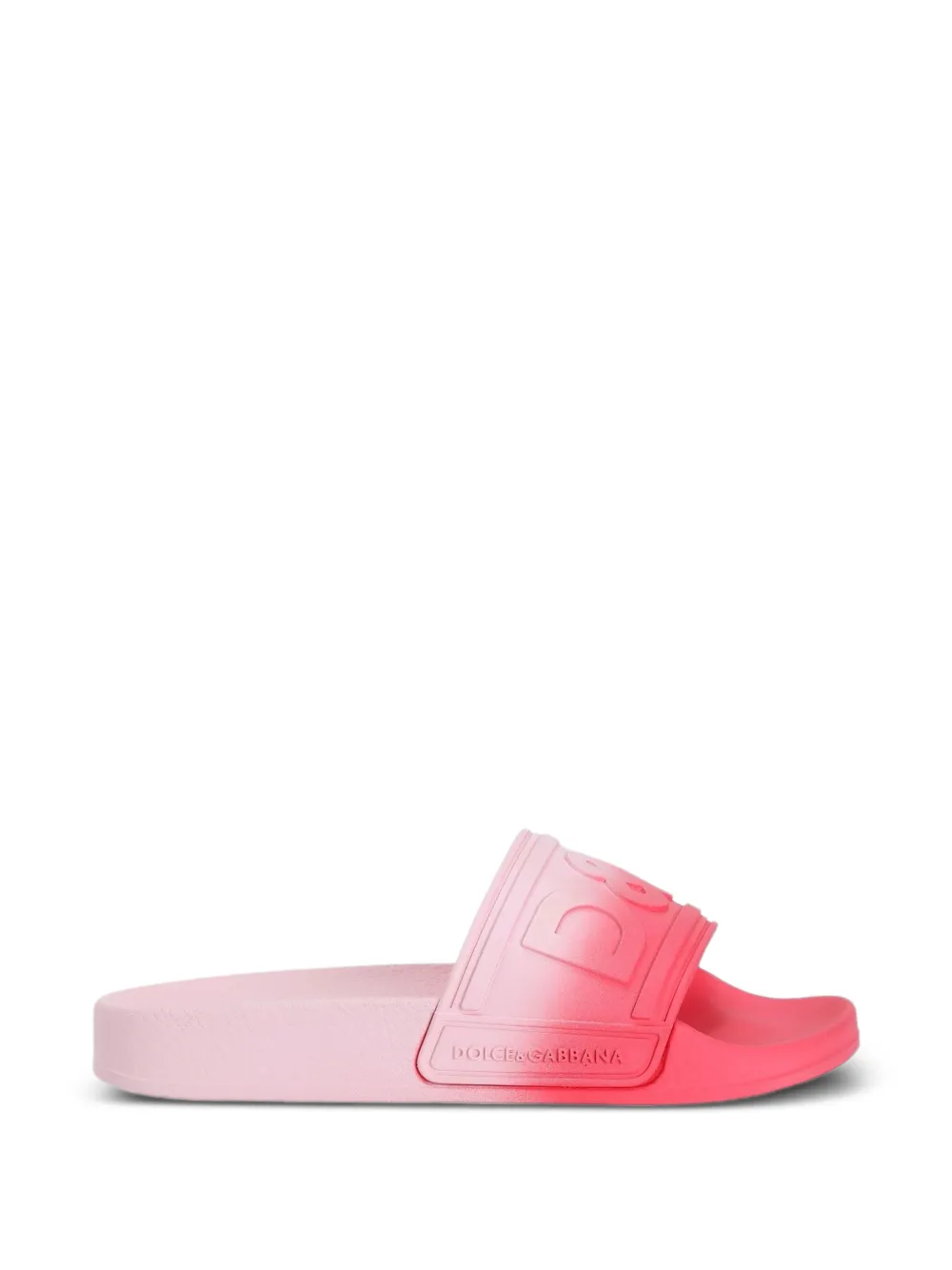 Dolce & Gabbana Kids Slippers met reliëf Roze