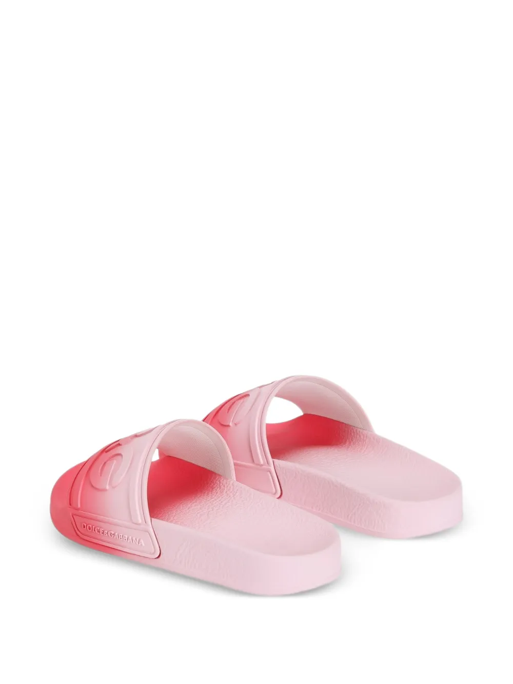 Dolce & Gabbana Kids Slippers met reliëf Roze