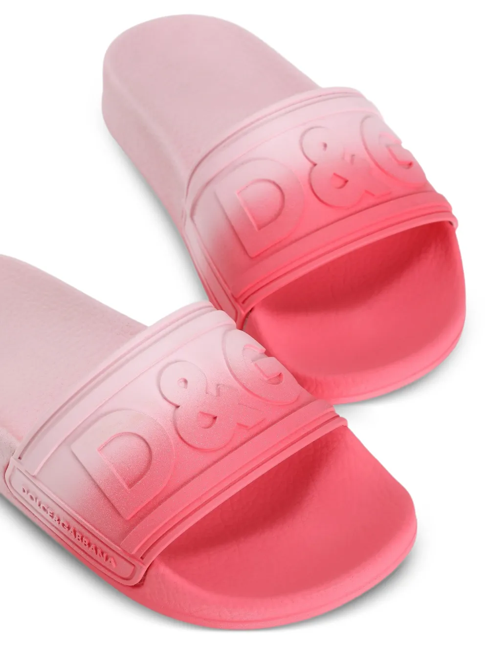 Dolce & Gabbana Kids Slippers met reliëf Roze