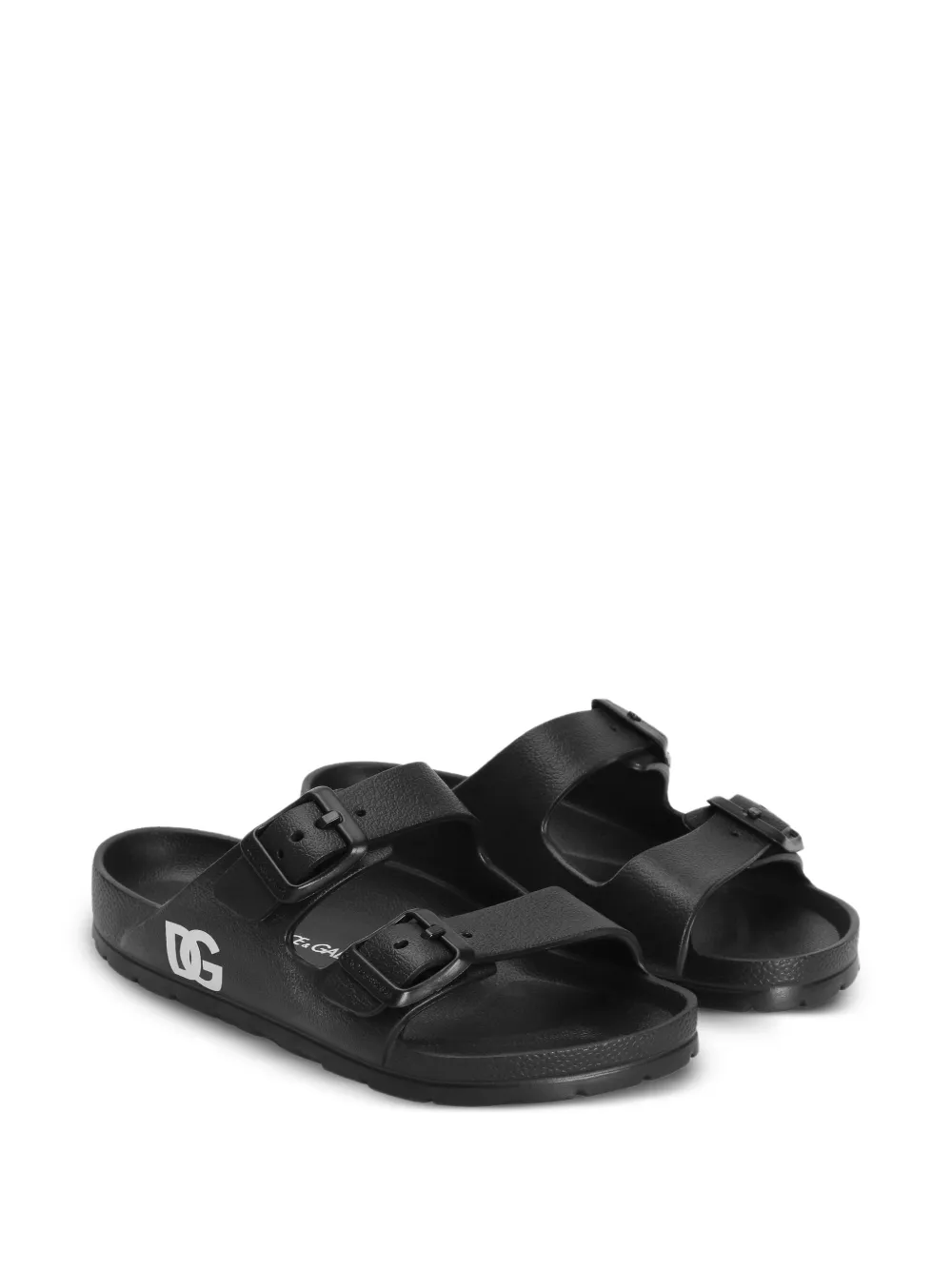 Dolce & Gabbana Kids Sandali con logo - Nero