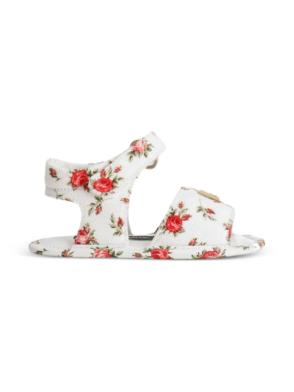 Dolce & Gabbana Kids Sandalen met bloemenprint Wit