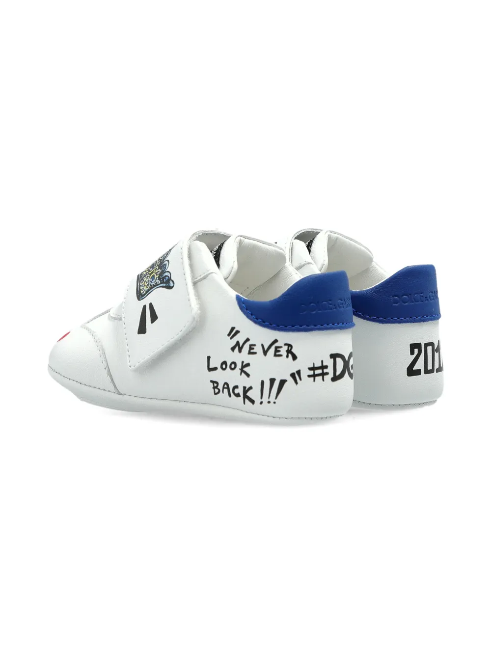 Dolce & Gabbana Kids lamb skin trainers Wit
