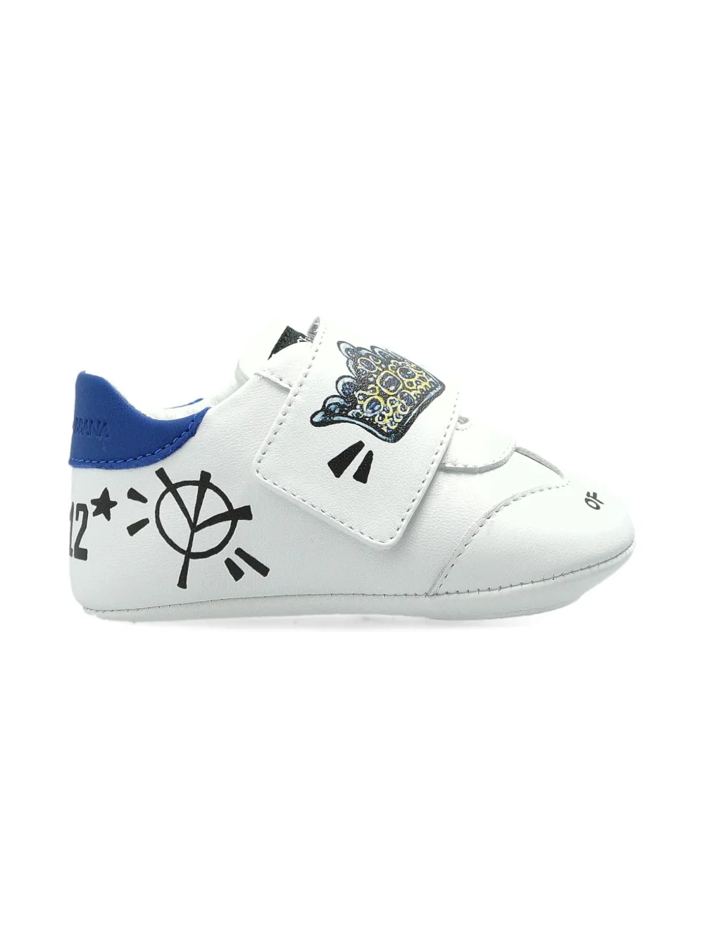 Dolce & Gabbana Kids lamb skin trainers Wit