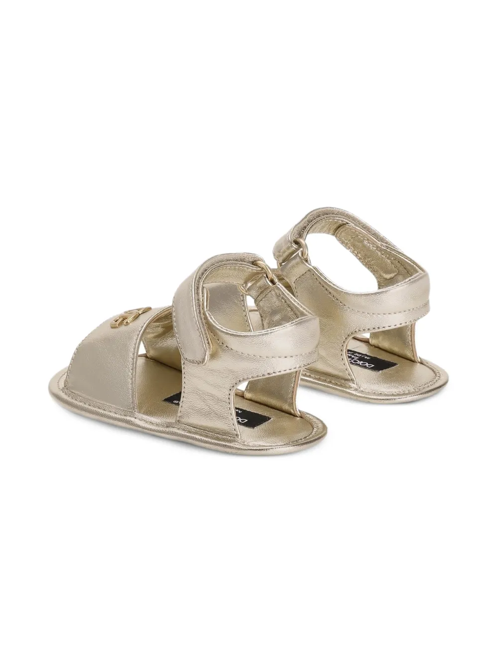 Dolce & Gabbana Kids Sandalen met DG-plakkaat Goud