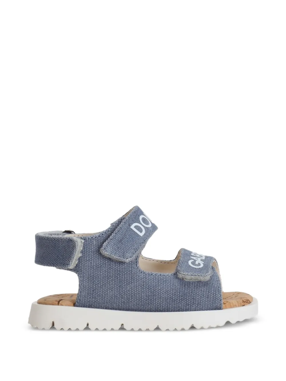 Dolce & Gabbana Kids canvas sandals Blauw